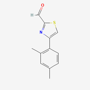 molecular formula C12H11NOS B1307460 4-(2,4-Dimethylphenyl)thiazole-2-carbaldehyde CAS No. 383143-90-6