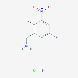 molecular formula C7H7ClF2N2O2 B13074620 (2,5-Difluoro-3-nitrophenyl)methanamine hydrochloride 