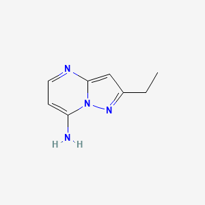 molecular formula C8H10N4 B13074636 2-Ethylpyrazolo[1,5-A]pyrimidin-7-amine 