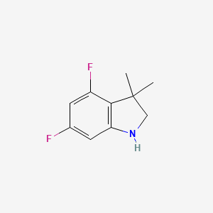 molecular formula C10H11F2N B13074657 4,6-difluoro-3,3-dimethyl-2,3-dihydro-1H-indole 