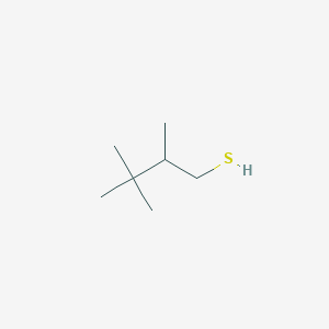 molecular formula C7H16S B13074667 2,3,3-Trimethylbutane-1-thiol 