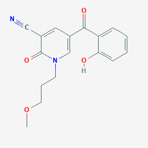 molecular formula C17H16N2O4 B13074671 5-(2-Hydroxybenzoyl)-1-(3-methoxypropyl)-2-oxo-1,2-dihydropyridine-3-carbonitrile 