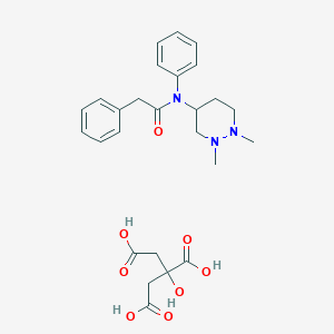 B130747 Benzeneacetamide, N-(hexahydro-1,2-dimethyl-4-pyridazinyl)-N-phenyl-, 2-hydroxy-1,2,3-propanetricarboxylate CAS No. 149997-05-7