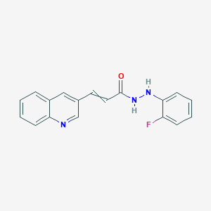 molecular formula C18H14FN3O B1307470 N'-(2-fluorophenyl)-3-quinolin-3-ylprop-2-enehydrazide 