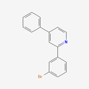 molecular formula C17H12BrN B13074722 2-(3-Bromophenyl)-4-phenylpyridine 