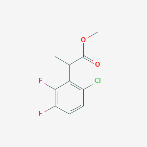 molecular formula C10H9ClF2O2 B13074738 Methyl 2-(6-chloro-2,3-difluorophenyl)propanoate 