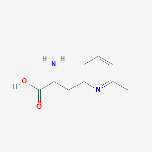 molecular formula C9H12N2O2 B13074749 2-amino-3-(6-methylpyridin-2-yl)propanoic Acid 