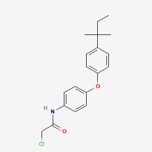 molecular formula C19H22ClNO2 B13074759 2-Chloro-N-{4-[4-(2-methylbutan-2-YL)phenoxy]phenyl}acetamide CAS No. 379254-81-6