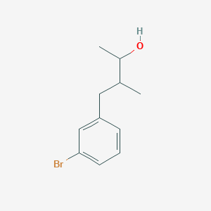 molecular formula C11H15BrO B13074766 4-(3-Bromophenyl)-3-methylbutan-2-ol 