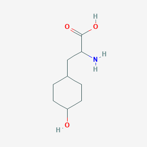 molecular formula C9H17NO3 B13074794 2-Amino-3-(4-hydroxycyclohexyl)propanoic acid CAS No. 4441-51-4