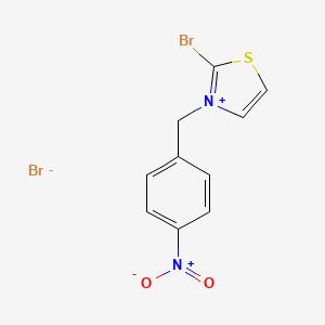 molecular formula C10H8Br2N2O2S B13074800 2-Bromo-3-(4-nitrobenzyl)thiazol-3-ium bromide 