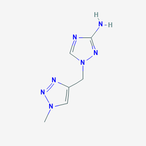 molecular formula C6H9N7 B13074801 1-[(1-Methyl-1H-1,2,3-triazol-4-yl)methyl]-1H-1,2,4-triazol-3-amine 