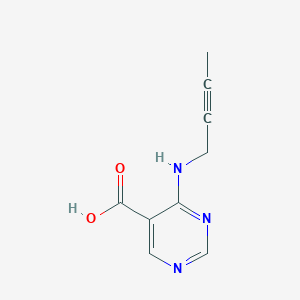 molecular formula C9H9N3O2 B13074815 4-[(But-2-yn-1-yl)amino]pyrimidine-5-carboxylic acid 