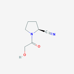 molecular formula C7H10N2O2 B13074838 (S)-1-(2-Hydroxyacetyl)pyrrolidine-2-carbonitrile 