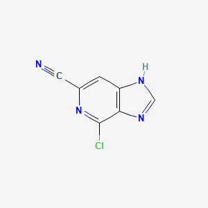 molecular formula C7H3ClN4 B13074843 4-Chloro-3H-imidazo[4,5-C]pyridine-6-carbonitrile 