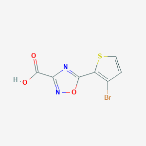 molecular formula C7H3BrN2O3S B13074855 5-(3-Bromothiophen-2-yl)-1,2,4-oxadiazole-3-carboxylic acid 