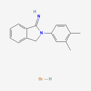 molecular formula C16H17BrN2 B13074869 2-(3,4-Dimethylphenyl)isoindolin-1-imine hydrobromide 