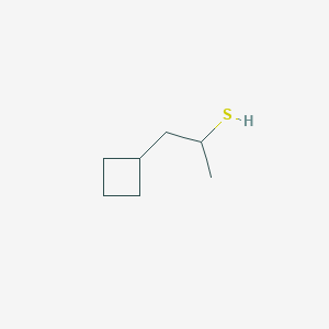 molecular formula C7H14S B13074880 1-Cyclobutylpropane-2-thiol 