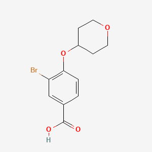 3-Bromo-4-((tetrahydro-2H-pyran-4-yl)oxy)benzoic acid