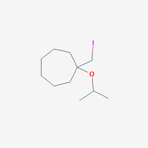 1-(Iodomethyl)-1-(propan-2-yloxy)cycloheptane