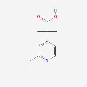 molecular formula C11H15NO2 B13074897 2-(2-Ethylpyridin-4-yl)-2-methylpropanoic acid 