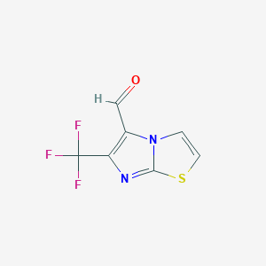 molecular formula C7H3F3N2OS B1307490 6-(Trifluoromethyl)imidazo[2,1-b]thiazole-5-carbaldehyde CAS No. 564443-27-2