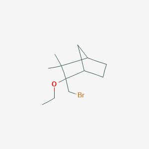 molecular formula C12H21BrO B13074905 2-(Bromomethyl)-2-ethoxy-3,3-dimethylbicyclo[2.2.1]heptane 