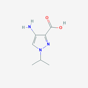 molecular formula C7H11N3O2 B13074917 4-amino-1-(propan-2-yl)-1H-pyrazole-3-carboxylic acid 