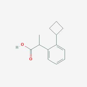 molecular formula C13H16O2 B13074941 2-(2-Cyclobutylphenyl)propanoic acid 