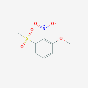 molecular formula C8H9NO5S B13074949 1-Methoxy-3-(methylsulfonyl)-2-nitrobenzene CAS No. 148726-67-4