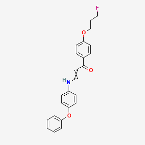 molecular formula C24H22FNO3 B1307495 (E)-1-[4-(3-fluoropropoxy)phenyl]-3-(4-phenoxyanilino)-2-propen-1-one 