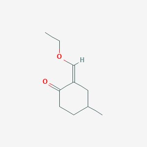 molecular formula C10H16O2 B13074989 2-(Ethoxymethylidene)-4-methylcyclohexan-1-one 