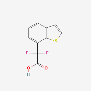 molecular formula C10H6F2O2S B13074996 2-(1-Benzothiophen-7-yl)-2,2-difluoroacetic acid 