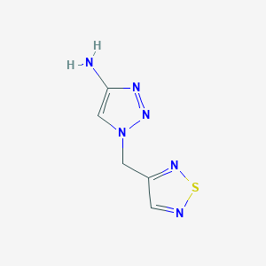 molecular formula C5H6N6S B13075047 1-[(1,2,5-Thiadiazol-3-yl)methyl]-1H-1,2,3-triazol-4-amine 