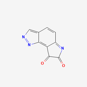 molecular formula C9H3N3O2 B13075086 Pyrrolo[2,3-g]indazole-7,8-dione 