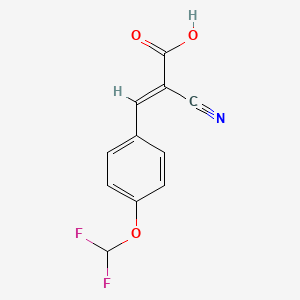 (2E)-2-Cyano-3-[4-(difluoromethoxy)phenyl]prop-2-enoic acid