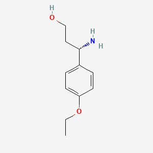 molecular formula C11H17NO2 B13075132 (3S)-3-amino-3-(4-ethoxyphenyl)propan-1-ol 