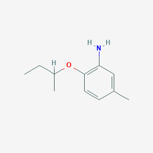 molecular formula C11H17NO B13075153 2-(Butan-2-yloxy)-5-methylaniline 