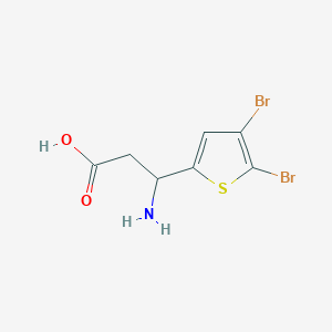 molecular formula C7H7Br2NO2S B13075160 3-Amino-3-(4,5-dibromothiophen-2-yl)propanoic acid CAS No. 204135-68-2