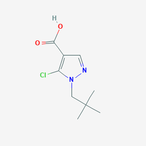 molecular formula C9H13ClN2O2 B13075168 5-Chloro-1-(2,2-dimethylpropyl)-1H-pyrazole-4-carboxylic acid 