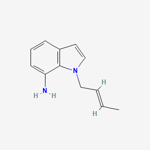 molecular formula C12H14N2 B13075181 1-(But-2-en-1-yl)-1H-indol-7-amine 