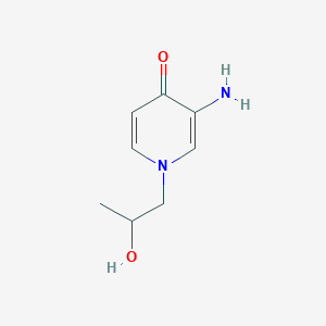 molecular formula C8H12N2O2 B13075201 3-Amino-1-(2-hydroxypropyl)-1,4-dihydropyridin-4-one 