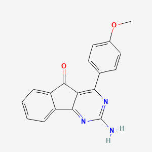 2-amino-4-(4-methoxyphenyl)-5H-indeno[1,2-d]pyrimidin-5-one