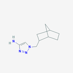 molecular formula C10H16N4 B13075216 1-({bicyclo[2.2.1]heptan-2-yl}methyl)-1H-1,2,3-triazol-4-amine 