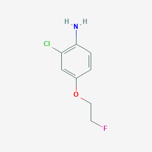 molecular formula C8H9ClFNO B13075218 2-Chloro-4-(2-fluoroethoxy)aniline 