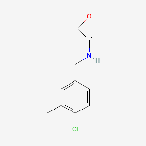 N-[(4-Chloro-3-methylphenyl)methyl]oxetan-3-amine