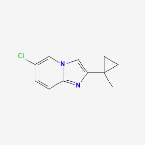 molecular formula C11H11ClN2 B13075254 6-Chloro-2-(1-methylcyclopropyl)imidazo[1,2-A]pyridine 