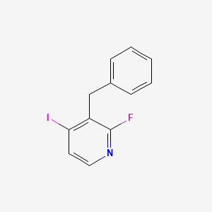 molecular formula C12H9FIN B13075274 3-Benzyl-2-fluoro-4-iodopyridine 