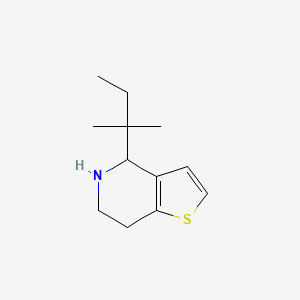 molecular formula C12H19NS B13075280 4-(2-Methylbutan-2-yl)-4H,5H,6H,7H-thieno[3,2-c]pyridine 