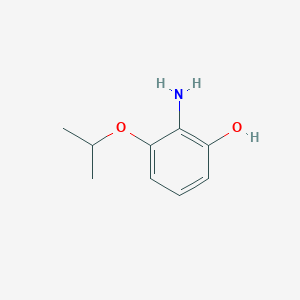 molecular formula C9H13NO2 B13075295 2-Amino-3-(propan-2-yloxy)phenol 